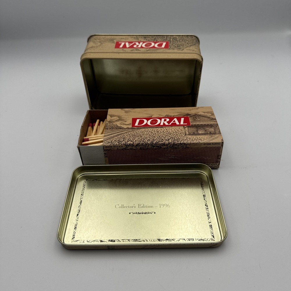 Vintage Doral 1996 Collectors Edition Tin with Matches Tobaccoville NC